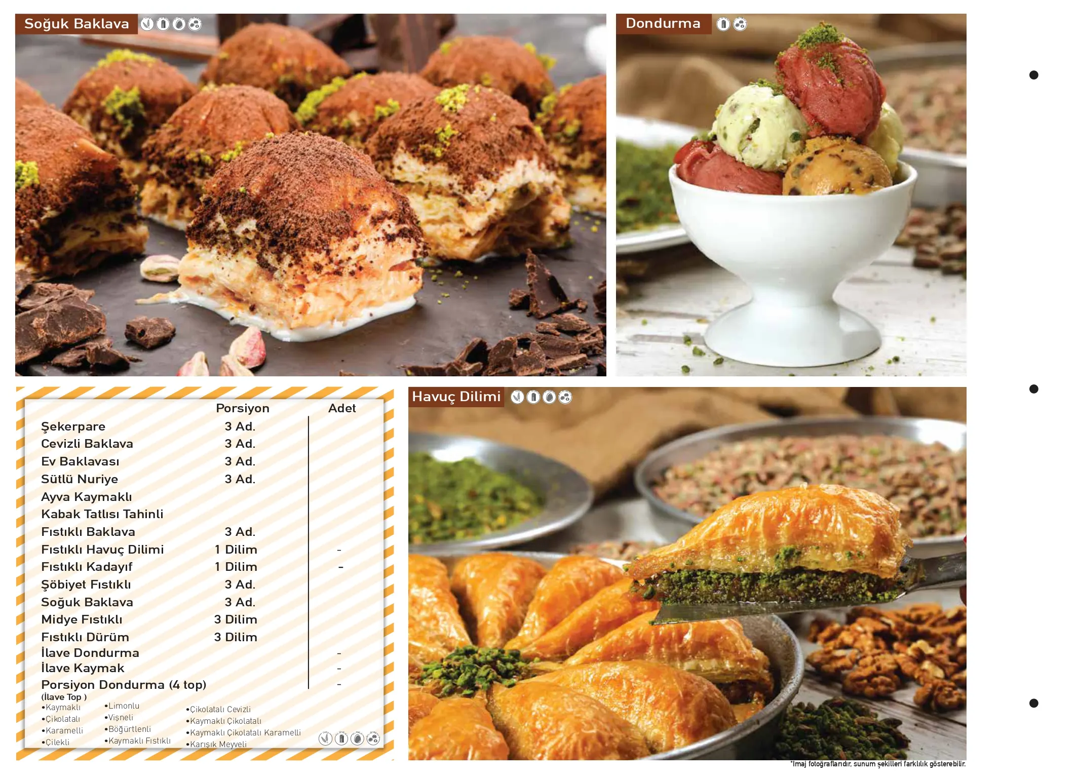 Dilek kafe ve restoran menüsü sayfa 31